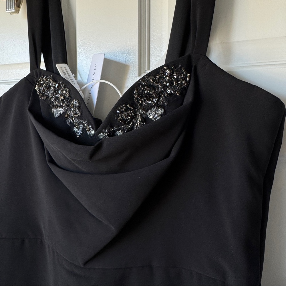 New Marchesa Norte Draped embellished crepe dress - Picture 9 of 13
